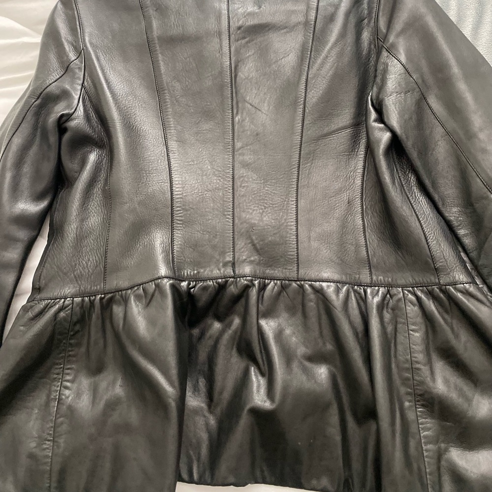 Gucci Authentic Peplum Leather Jacket - Picture 10 of 16